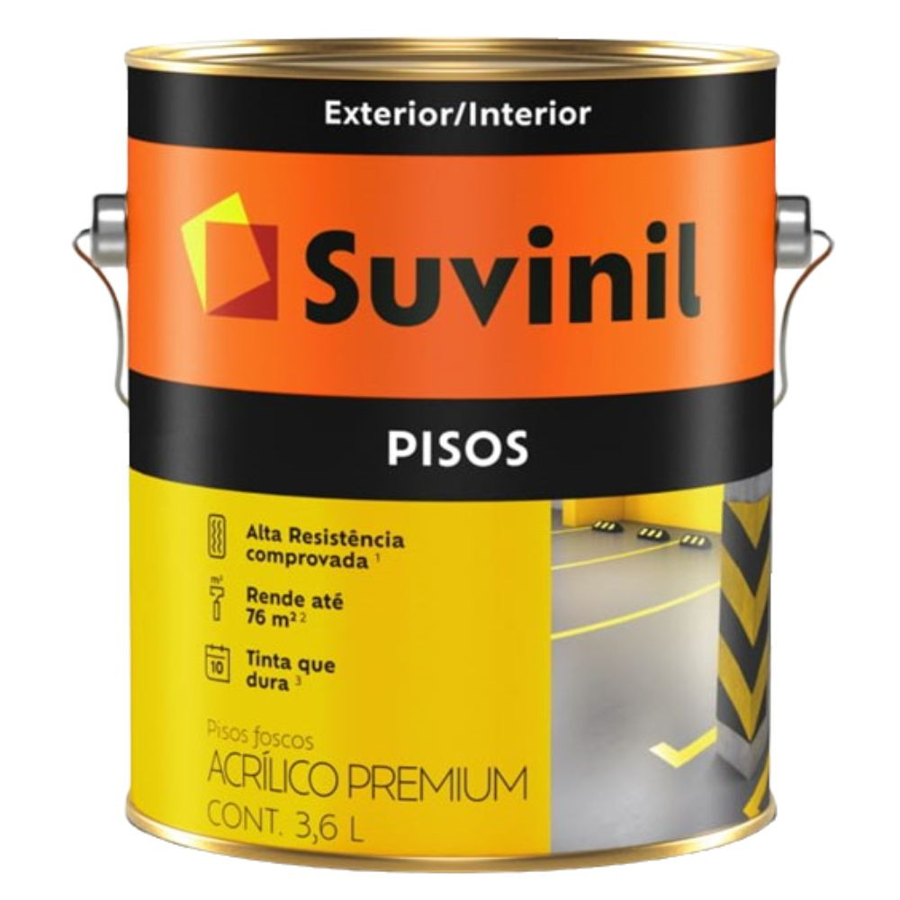 Tinta Acrílica Fosca para Piso Branco 3.6L Suvinil