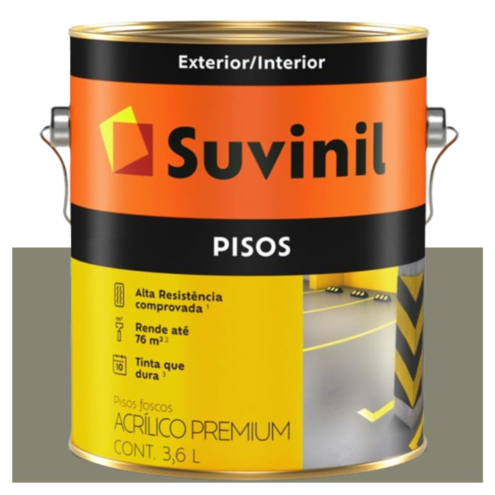 Tinta Acrílica Fosca para Piso Concreto Puro 3.6L Suvinil