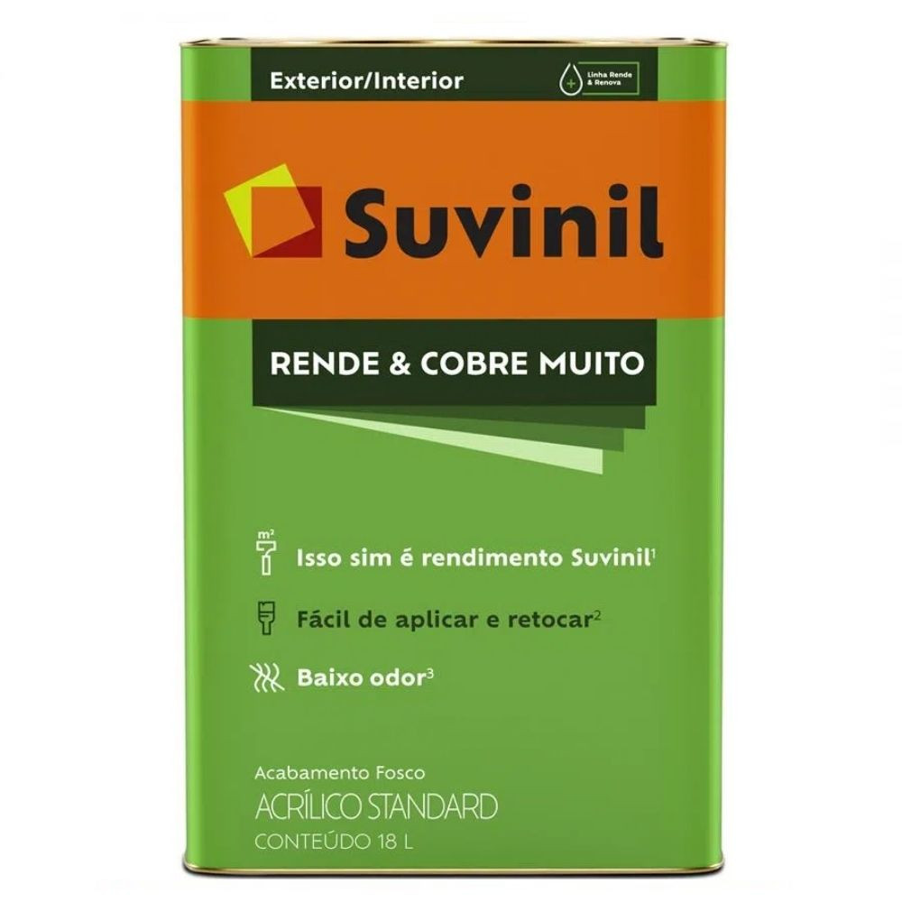 Tinta Suvinil Rende & Cobre Fosco Branco 18L 