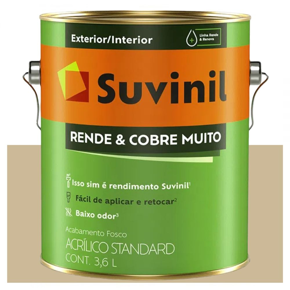 Tinta Rende e Cobre Muito Fosca Camurça 3,6L Suvinil