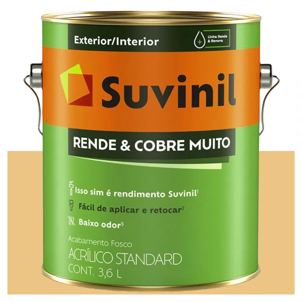 Tinta Rende e Cobre Muito Fosca Cromo Suave 3,6L Suvinil