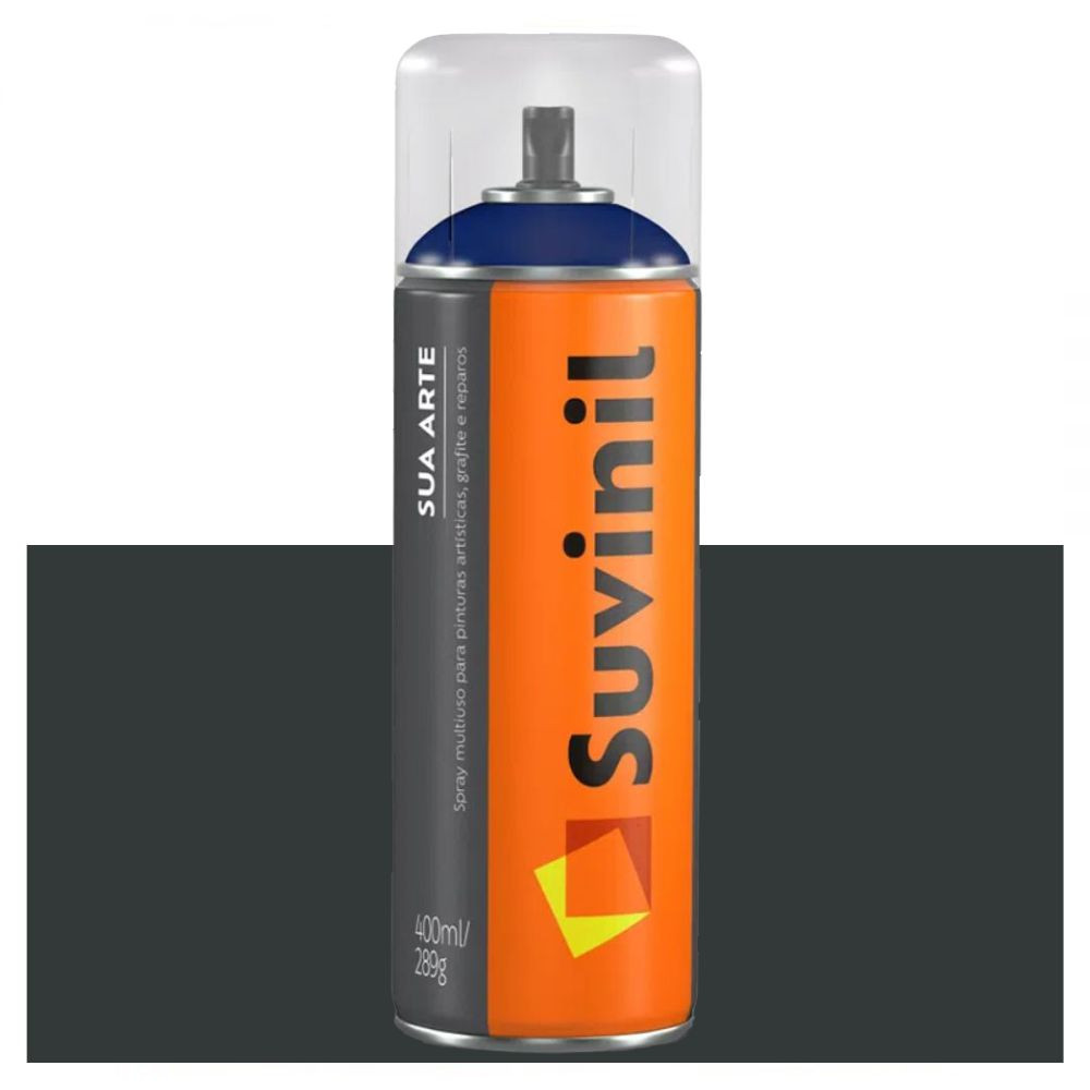 Tinta Spray Sua Arte Brilhante Preto 400ml Suvinil