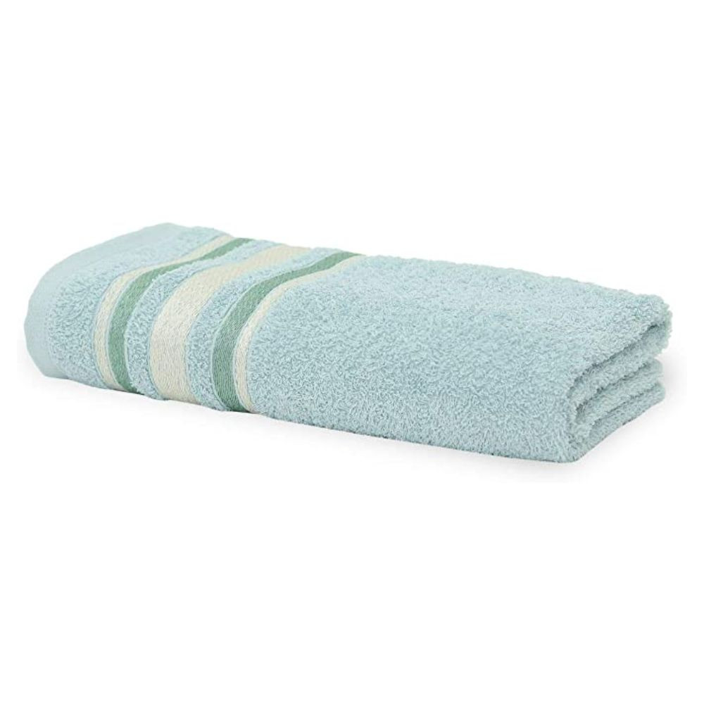 Toalha de Banho Prata Serena Barra em Jacquard Menta Santista 