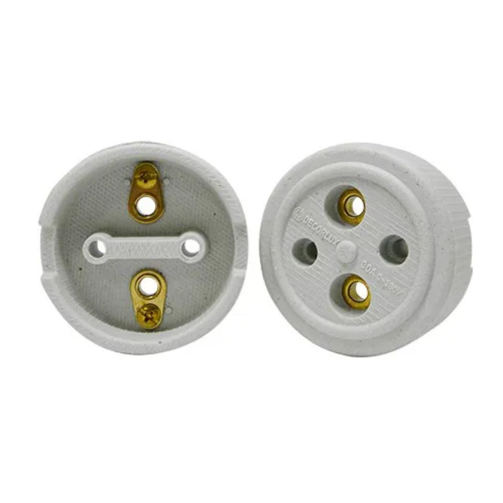Tomada 2 Polos 20A 380V Decorlux