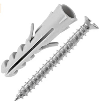 Parafuso P/Concreto C/Panela Bucha Nylon 5mm 10Un Bemfixa