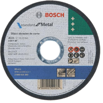 Disco Bosch Corte Metal Inox 115x10