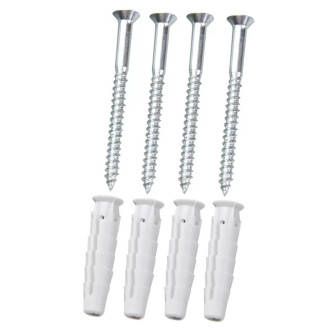 Bucha de Nylon Ocas com Parafuso Cabeça Chata 6mm Cartela com 4 peças Bemfixa