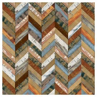 Porcelanato 41X86 chevron colorido A retificado Ceusa