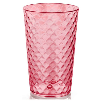 Copo Cristal 580ml Rosa Transparente Plasvale