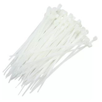 Abraçadeira de nylon Natural 2.5x10cm com 100 unidades Bemfixa