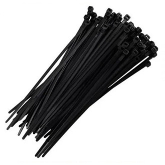 Abraçadeira de Nylon 2.5x100mm com 100 Unidades Preta Interneed