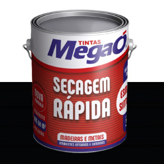 Esmalte Secagem Rápida Fosco Preto 3.6L MegaÓ