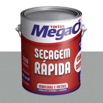 Esmalte Secagem Rápida Alto Brilho Cinza Platina 3.6L MegaÓ