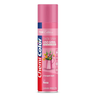 Tinta Spray para Uso Geral Rosa 400ml ChemiColor