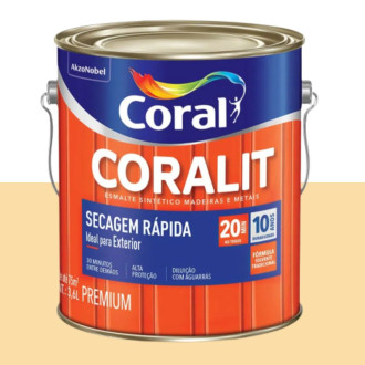 Esmalte Coralit Secagem Rápida Marfim 3.6L Coral