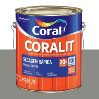 Esmalte Coralit Secagem Rápida Alumínio 900ml Coral
