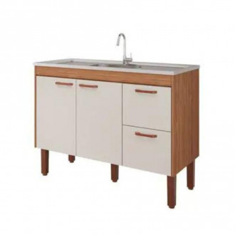 Gabinete MGM Slim Coz 1.14m Freijo/Off Whi