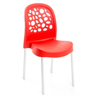 Cadeira Forte Plástico Vermelho Deluxe 