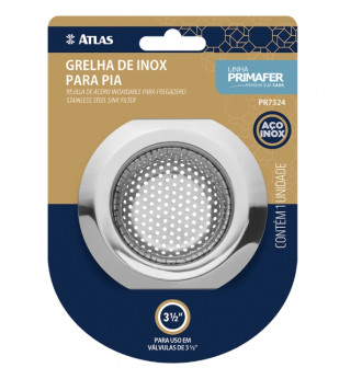 Grelha Primafer Inox para Pia Premium 11.5cm