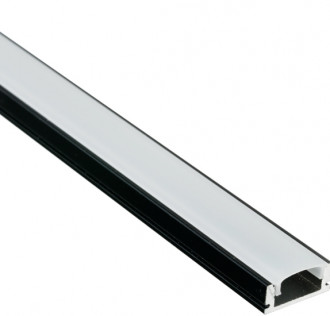 Perfil LLUM Way Sobrepor Alumínio 17.4x7x1000mm Preto
