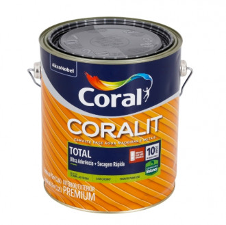 Esmalte Coral Coralit Total Branco Fosco Base Água 3.6L