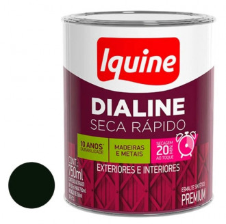 Esmalte Iquine Dialine Seca Rápido Alto Brilho Preto 0.75L