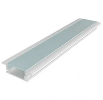 Perfil LLUM Way Embutir Alumínio 24x7x2000mm Branco