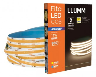 Fita LLUM Advanced Cob Led 11W/M 12V 3500K 5 Metros