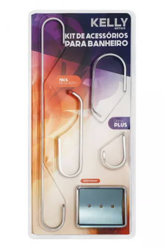 Kit Kelly Plus 3704 5 Peças Cromado 
