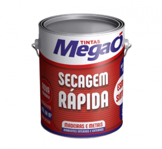 Esmalte Megaó Secagem Rápida Alto Brilho Cinza Médio 3.0L