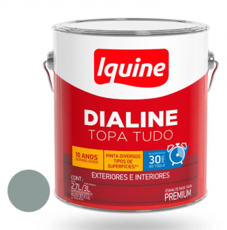 Esmalte Iquine Dialine Topa Tudo Alto Brilho Cinza Médio 3.0L