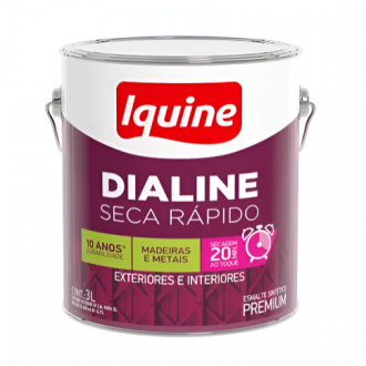 Esmalte Iquine Dialine Seca Rápido Alto Brilho Cinza Médio 3.0L