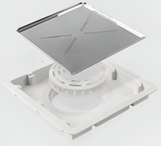 Ralo LGMAIS Quadrado Oculto Inox 18x18