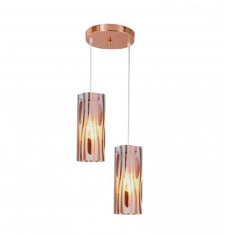 Pendente LLUM Mirage 2L E27 Zebrado Cobre V2