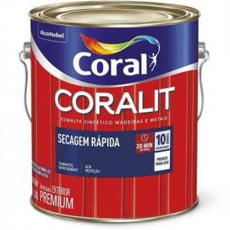 Esmalte Coral Coralit Secagem Rápida Brilhante Azul Mar 3.6L