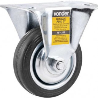 Rodízio Vonder Fixo 3" Leve Preto