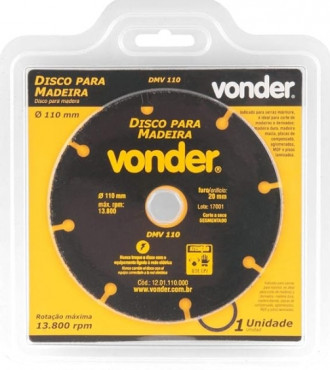 Disco Vonder de Corte para Madeira DMV110 110mm