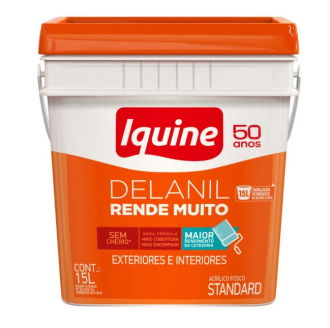 Tinta Iquine Delanil Acrílico Fosco Pérola retangular 15L