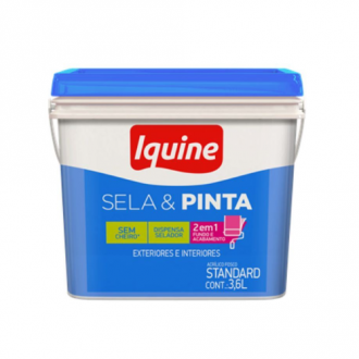 Tinta iquine sela e pinta fosco branco neve retangular 3.6L