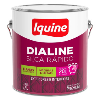 Esmalte Dialine Secagem Rápida Acetinado Branco 3.6L Iquine 