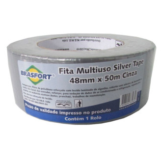 Fita Silver Tape Multiuso 48mmx50m Cinza Brasfort