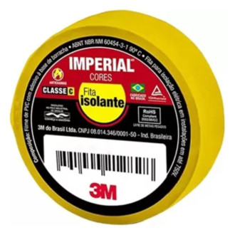 Fita Isolante Imperial 18X10M Amarela 3M