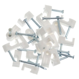 Fixador Para Fio Paralelo N3 Com 20 Unidades Branco Bemfixa