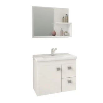 Gabinete Hortência Kit 55Cm Branco MGM 