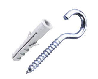 Gancho Zincado Com Bucha Nylon 8 Com 4 Unidades Bemfixa 