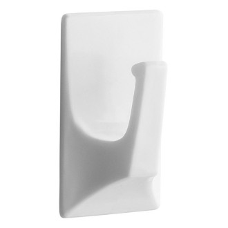 Gancho Quadrado Adesivo 0.3KG Plastico Com 3 Unidades Branco Primafer