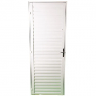 Porta Quality Veneziana 210x60 Home Esquerda Branco