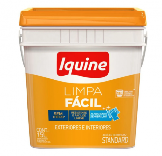 Tinta Iquine Limpa Fácil Semibrilho Branco Gelo Retangular 15L