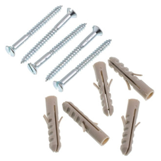 Parafuso Cabeça Chata Simples Com Bucha Nylon 8MM Com 5 Unidades Bemfixa