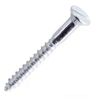 Parafuso Cabeça Chata Fenda Simples para Madeira 4,8x50 mm 10 Unidades Bemfixa